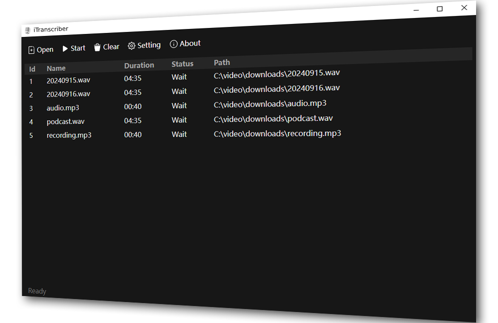 iTranscriber screenshot